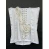 corset "overbust" C110 en coutil blanc Axfords - 4