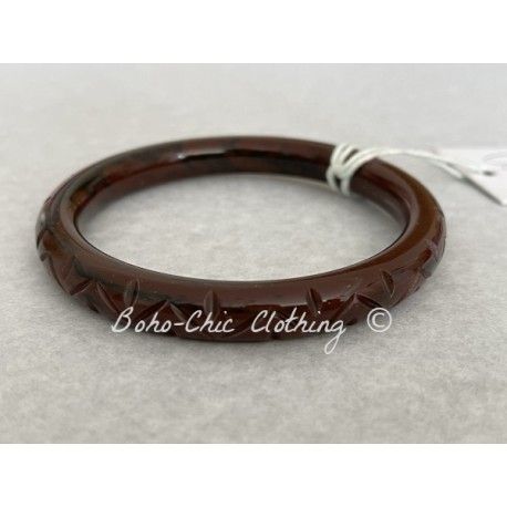 Bracelet fin Fakelite Marron Splendette - 1