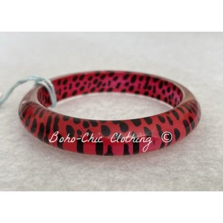 Bracelet moyen Léopard Rouge Splendette - 1