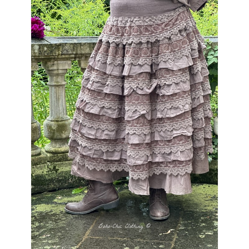 skirt / petticoat 22209 TINE Nutmeg hard voile - Boho-Chic Clothing