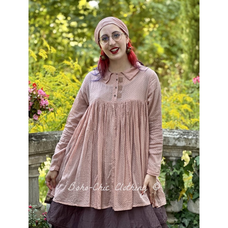 Sale: Rock Cotton Round Bottom Tunic - Size 2 / Marble Pink