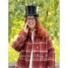 jacket 66745 TUVA Red checked wool Ewa i Walla - 8