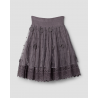 skirt 22208 CORINNE Dim grey flower tulle Ewa i Walla - 14