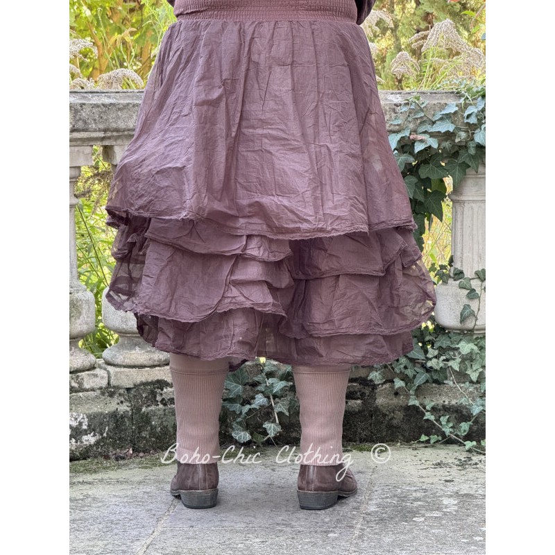 skirt / Boho-Chic - MADELEINE organza Clothing Aubergine petticoat