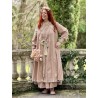 robe / veste cache-cœur LOUISE coton gaufré Vieux rose Les Ours - 1