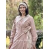 robe / veste cache-cœur LOUISE coton gaufré Vieux rose Les Ours - 1