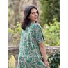 robe Floral Blockprint in Demi Magnolia Pearl - 16