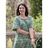 robe Floral Blockprint in Demi Magnolia Pearl - 14