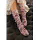 chaussettes Floral in Blush Roses Magnolia Pearl - 9