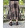 skirt GUSTINE Chocolate woolen cloth with large checks Size XL Les Ours - 14
