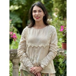 blouse 44872 Mabel Ivory embroidered voile