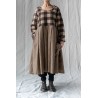 dress GERANIUM Large checks and Houndstooth woolly cotton Les Ours - 16