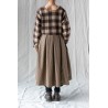 dress GERANIUM Large checks and Houndstooth woolly cotton Les Ours - 17