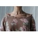 dress MUGUET Macaroon with pink flowers velvet Les Ours - 11