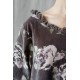 dress MUGUET Chocolate with pink flowers velvet Les Ours - 13