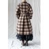 coat BLEUET Large checks wooly cotton Les Ours - 21