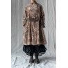 coat BLEUET Macaroon with pink flowers velvet Les Ours - 16