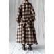 coat COSMOS Large checks wooly cotton Les Ours - 17