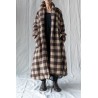 coat COSMOS Large checks wooly cotton Les Ours - 16