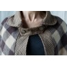 cape HOYA Large checks and Houndstooth woolly cotton Les Ours - 21