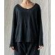 long sleeve T-shirt NOE Black linen Les Ours - 18