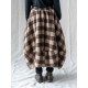 skirt CURCUMA Large checks wooly cotton Les Ours - 13