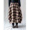 skirt CURCUMA Large checks wooly cotton Les Ours - 13