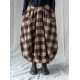 skirt CURCUMA Large checks wooly cotton Les Ours - 12