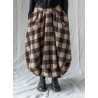 skirt CURCUMA Large checks wooly cotton Les Ours - 12