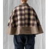 cape HOYA Large checks and Houndstooth woolly cotton Les Ours - 19