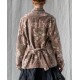 jacket DAHLIA Macaroon with pink flowers velvet Les Ours - 16