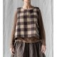 vest CHARLY Large checks wooly cotton Les Ours - 17