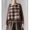 vest CHARLY Large checks wooly cotton Les Ours - 17