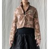 jacket BEGONIA Macaroon with pink flowers velvet Les Ours - 8