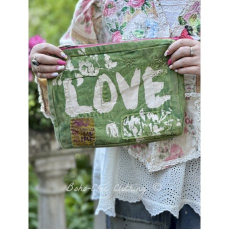 zipper bag Love Amor in Rainier Magnolia Pearl - 1