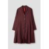 coat 66764 JIMENA Burgundy striped linen Ewa i Walla - 18