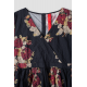 tunic 44115 NICOLETTE Black flower print cotton Ewa i Walla - 16