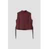 vest 33382 TULA Burgundy striped linen Ewa i Walla - 9