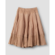 skirt 22253 PIRJO Taupe hard voile and embroidered fishnet Ewa i Walla - 15