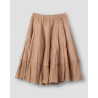 skirt 22253 PIRJO Taupe hard voile and embroidered fishnet Ewa i Walla - 15