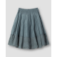 skirt 22253 PIRJO Storm blue hard voile and embroidered fishnet Ewa i Walla - 11