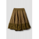 skirt 22253 PIRJO Olive hard voile and embroidered fishnet Ewa i Walla - 14