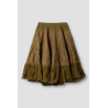 skirt 22253 PIRJO Olive hard voile and embroidered fishnet Ewa i Walla - 14