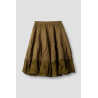 skirt 22253 PIRJO Olive hard voile and embroidered fishnet Ewa i Walla - 15