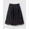 skirt 22253 PIRJO Black hard voile and embroidered fishnet Ewa i Walla - 12