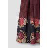 skirt 22243 KERSTIN Burgundy striped linen Ewa i Walla - 15