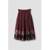 skirt 22243 KERSTIN Burgundy striped linen Ewa i Walla - 13