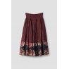 skirt 22243 KERSTIN Burgundy striped linen Ewa i Walla - 14