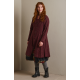 coat 66764 JIMENA Burgundy striped linen Ewa i Walla - 17