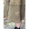 skirt 22253 PIRJO Olive hard voile and embroidered fishnet Ewa i Walla - 18